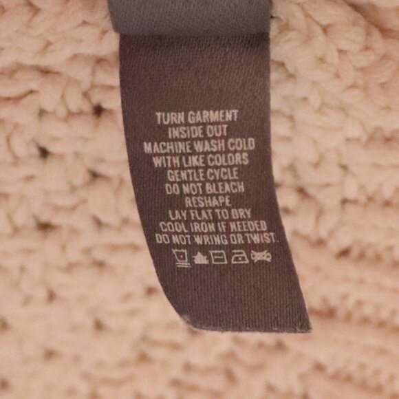 Aerie Womens White Sz S Cable Knit Crewneck Pullover Long Sleeve Ribbed Sweater - Picture 11 of 12